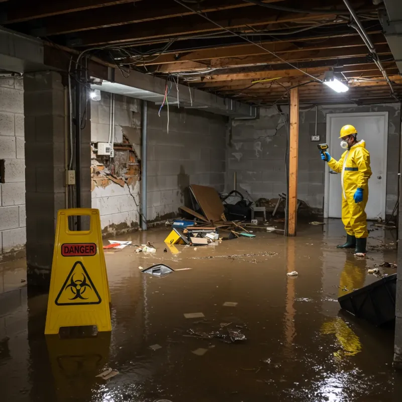 Flooded Basement Electrical Hazard in Penn Hills, PA Property